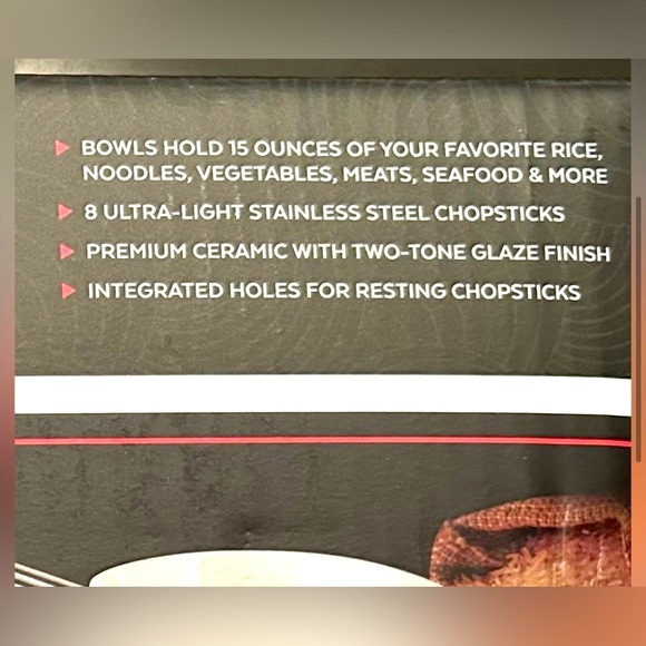 PARINI Rice Bowls with Chopsticks - Picture 3 of 4